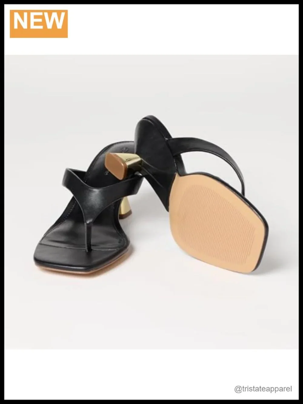 Dakota Thong Sculpted Heel Sandal PU Slingback Casual Mule